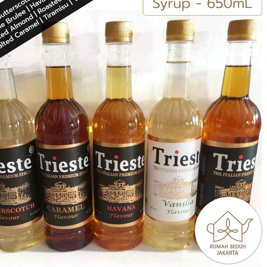 

COD[KI3]-Trieste Italian Syrup 650 mL - Coffee Syrup : Caramel, Vanila, Rum, Hazelnut, Irish Cream, Almond