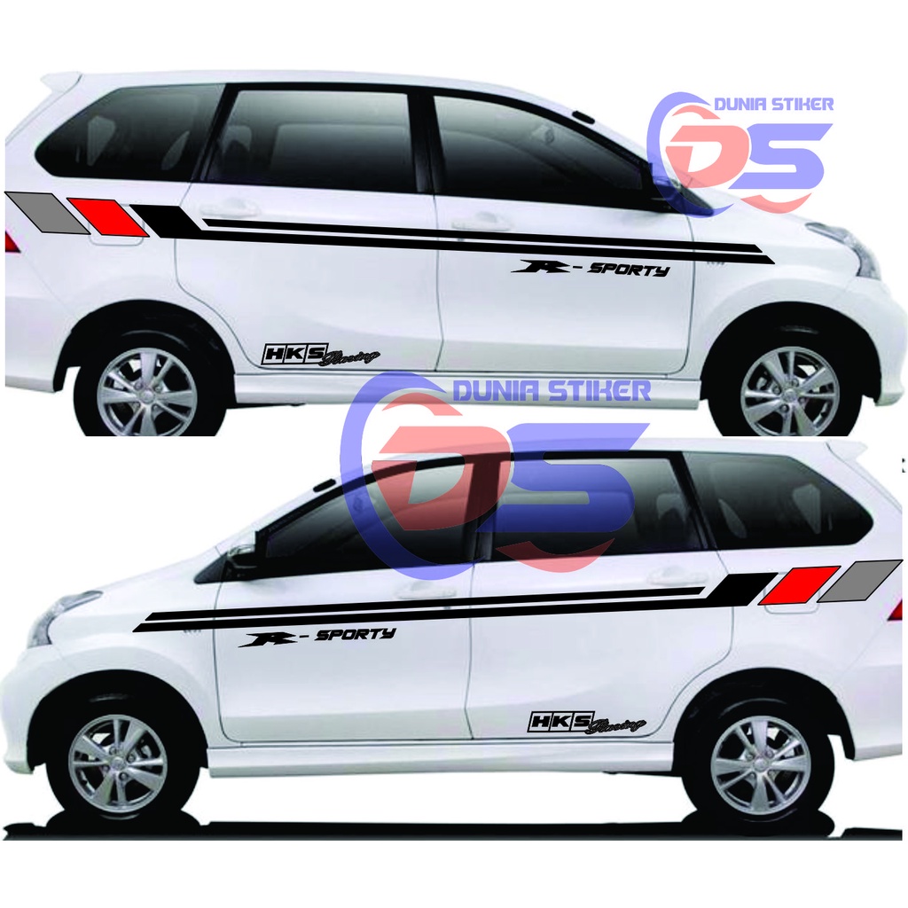 hidayah sticker Cutting Stiker Mobil Avanxa Xenia Striping List R Sporty Stiker Mobil Toyota Avanza 