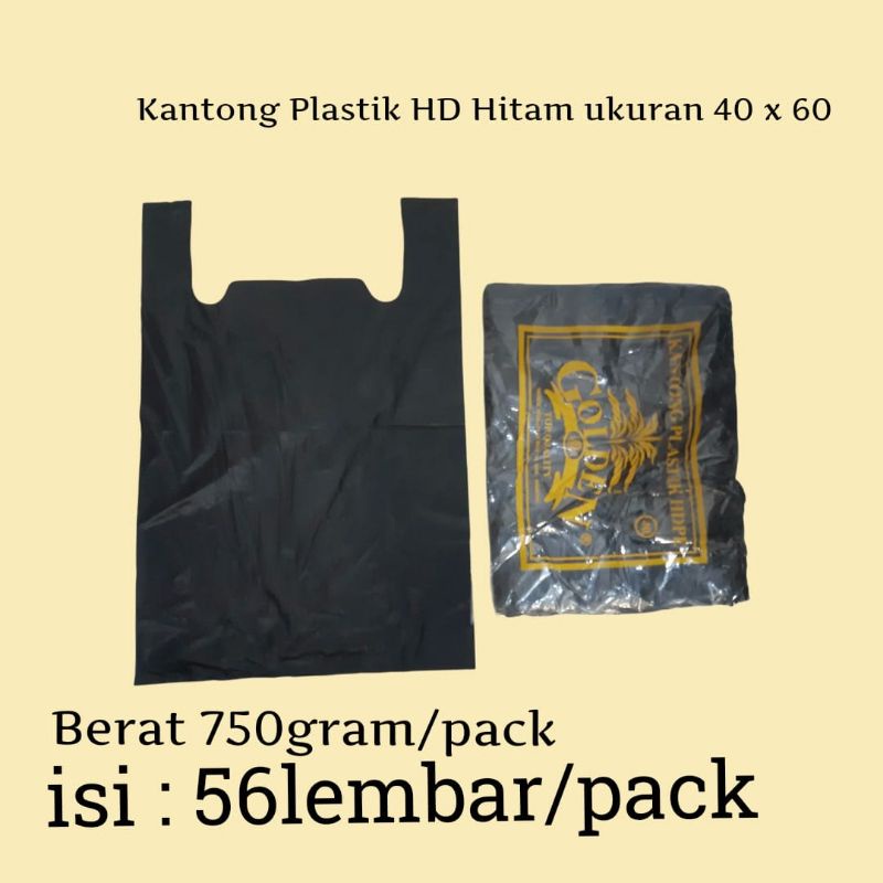 KANTONG PLASTIK HD HITAM UKURAN 40X60