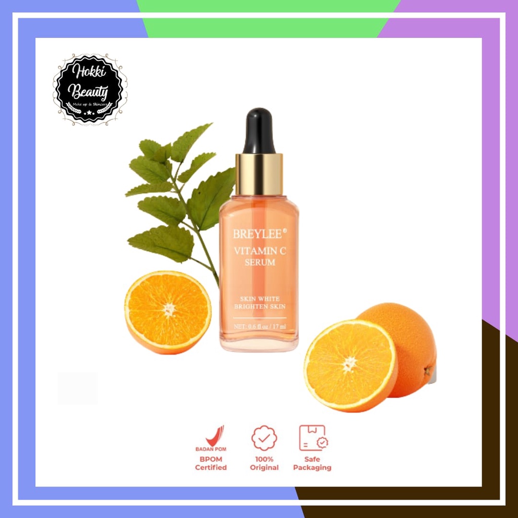 BREYLEE Serum Vitamin C Whitening Serum Brighten Lifting Firming Fade Dark Spots Moisturizing(17ML)