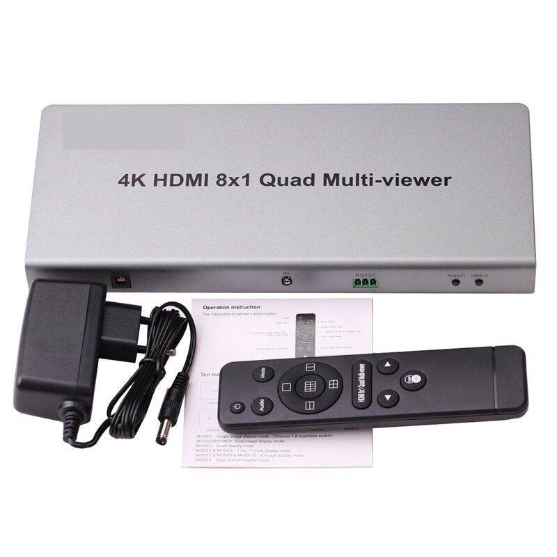 Multi Viewer HDMI 8x1 Multiview Display Splitter Switch HDTV