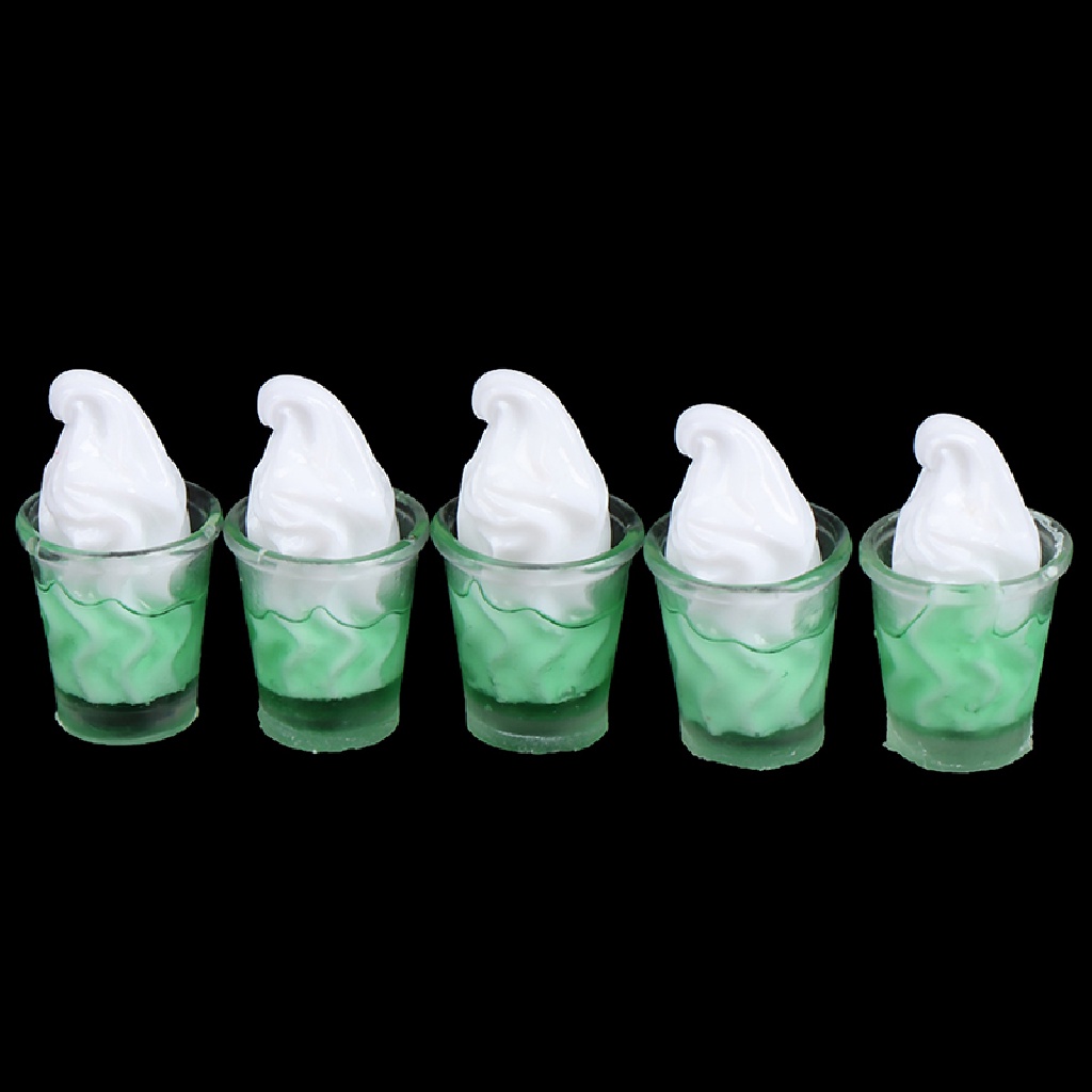 [Rready Stock] 10pcs 1per12rumah Boneka Miniatur Pretend Food Candy Color Ice Cream Cup Drink (ID)