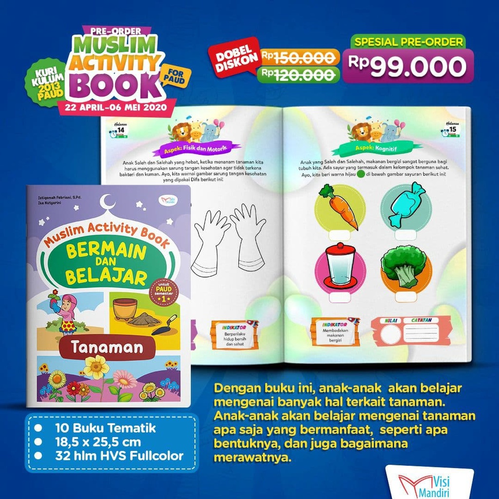 Buku Tematik Anak PAUD : Muslim Activity Book (5 Buku)