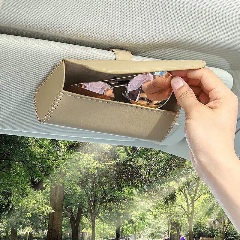 [AIYU] Baju Kaos Distro Pria Wanita Lengan Pendek Kotak Kacamata Mobil Sun Visor Kotak Penyimpanan Dalam Mobil Kartu Tempat Kacamata Bill Holder Car Sunglasses Box