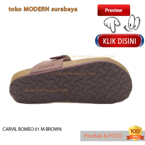 Sandal pria casual sandal sopan flat jepit CARVIL ROMEO 01 M