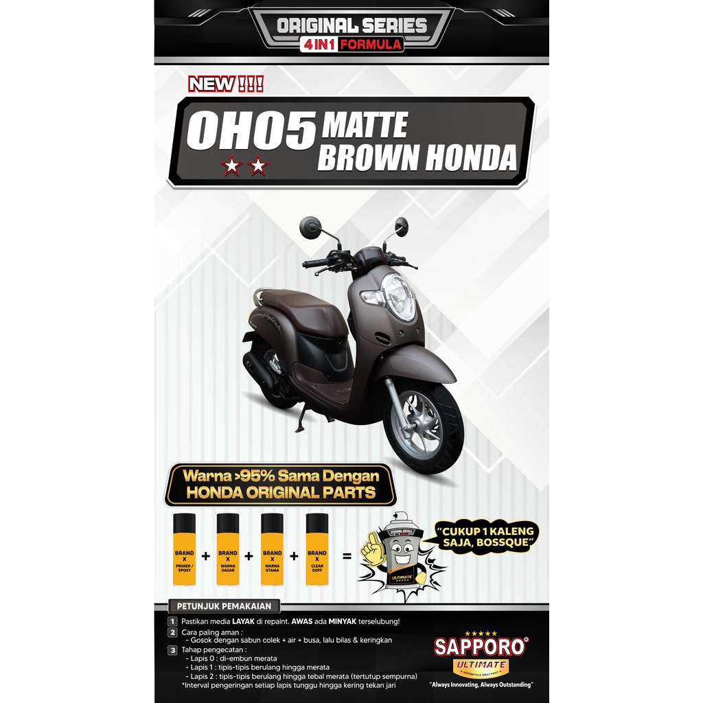 SAPPORO ULTIMATE Matte Brown Honda OH05 400 ml