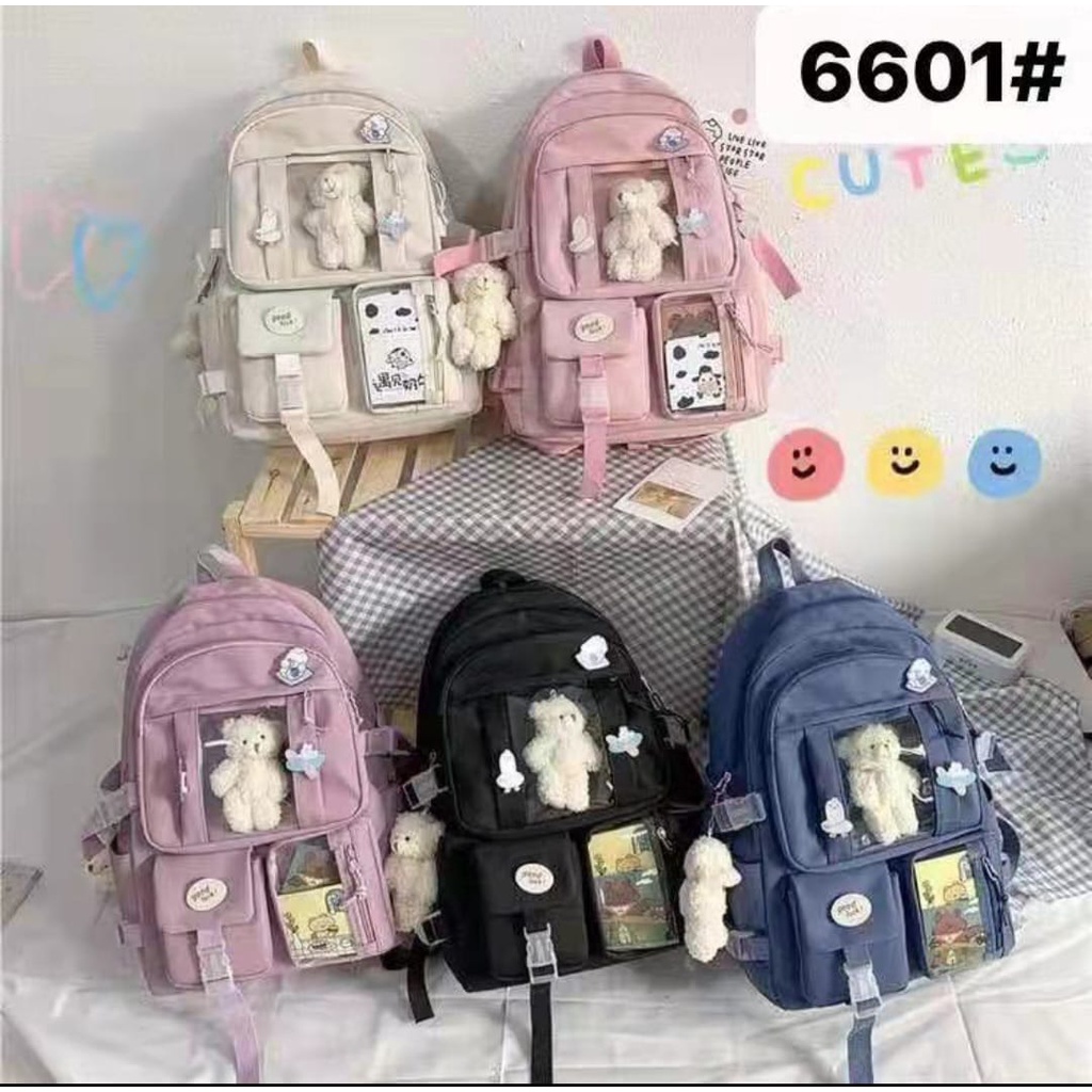 Tas Sekolah ABG Ransel Fashion Korea Style Tas Remaja Kuliah Pria Wanita Backpack Fashion Korea Import Tas Import Tas ABG Korea Fashion Trendy