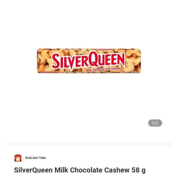 

silverqueen 1 box isi 10 58gr