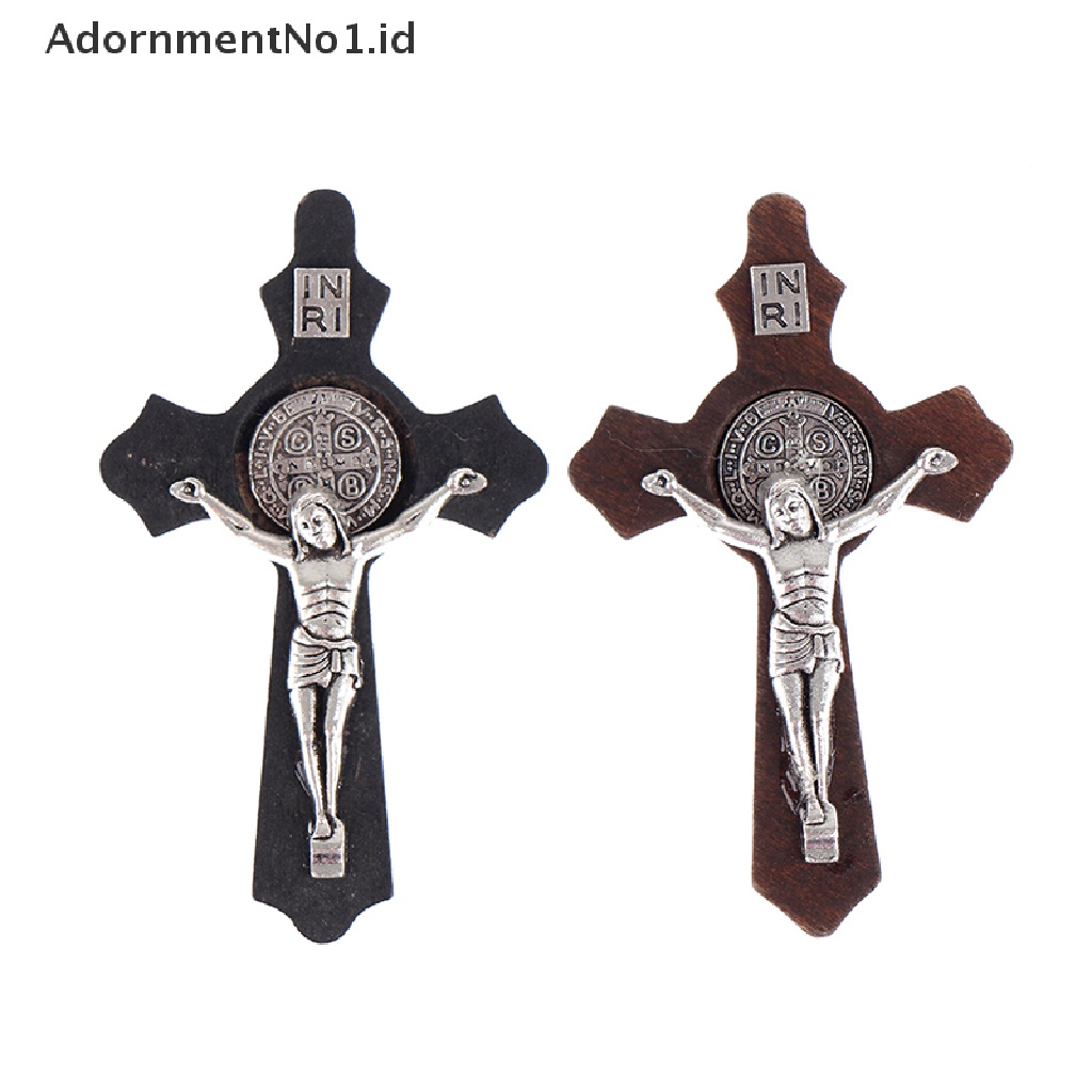 [AdornmentNo1] Salib Yesus Cristo Salib Kayu Kristen DIY Kalung Perhiasan Salib Ornamen [ID]