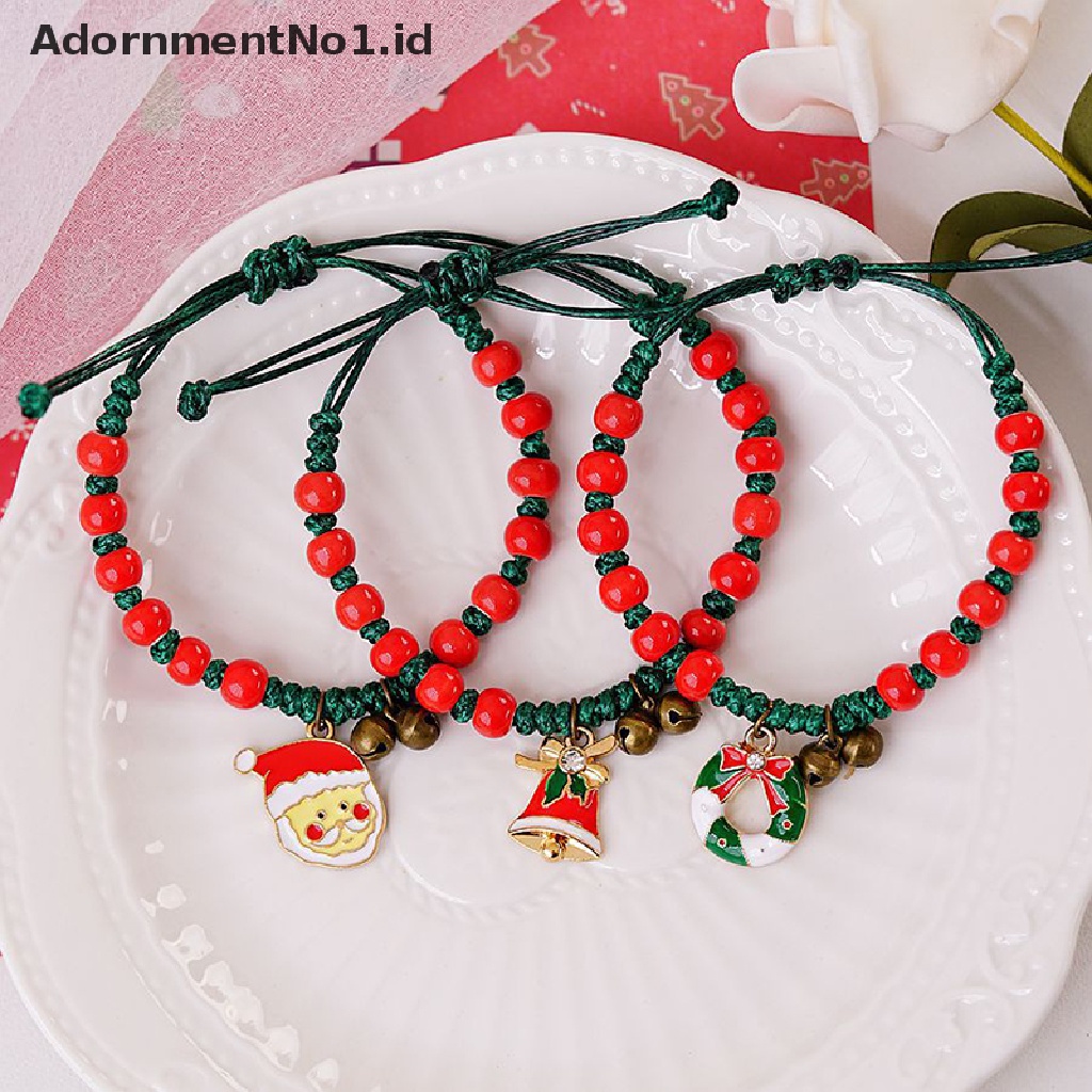 [AdornmentNo1] 2022gelang Hadiah Natal Populer Baru Untuk Wanita Di Eropa Dan Amerika Populer Santa Claus Snowman Kartun Handwear [ID]