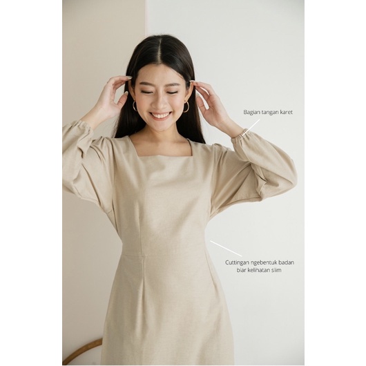 Dress Korea Arqelclo 헤아 Hea Dress Bahan Crinkle Air Flow By WickyCollection