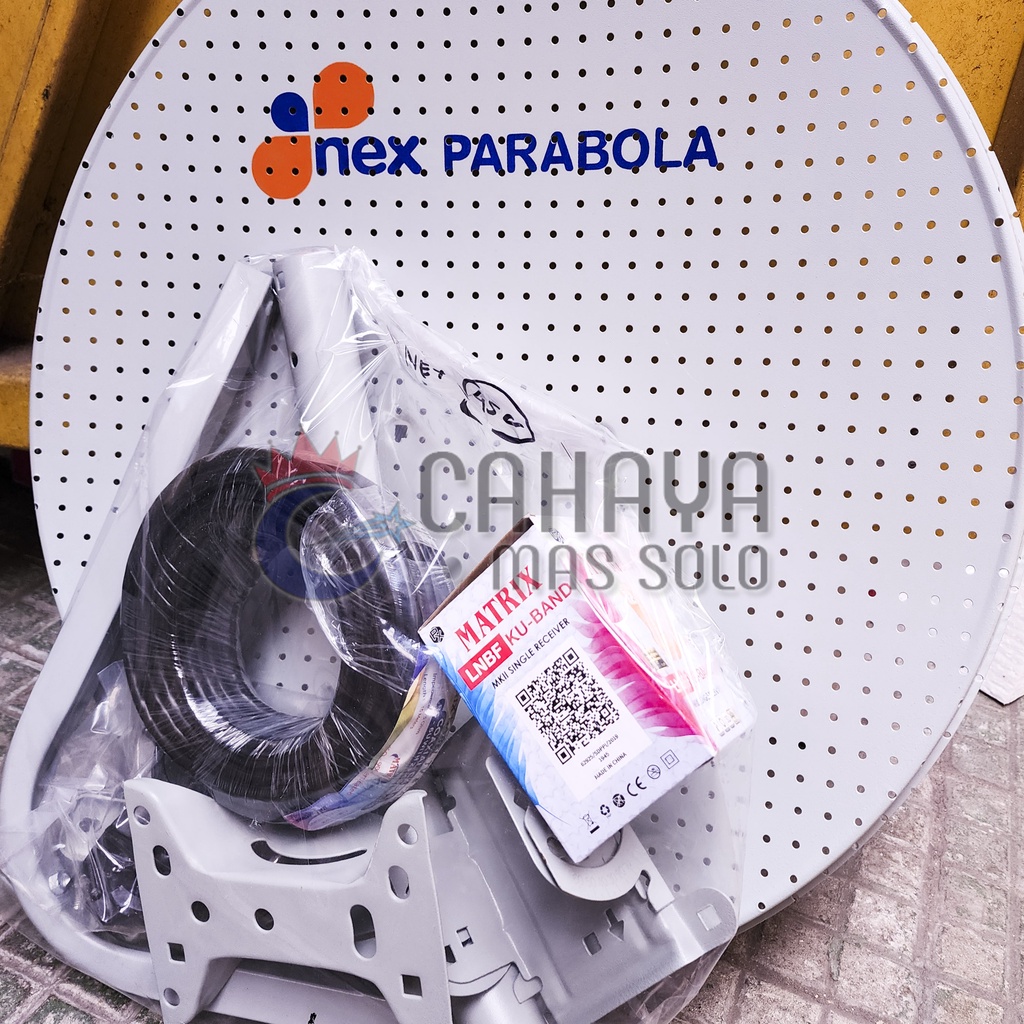 Dish Ku Set 45cm Nex Parabola SES9 Kvision Matrix Kabel LNB Mounting  Band Mini Solid