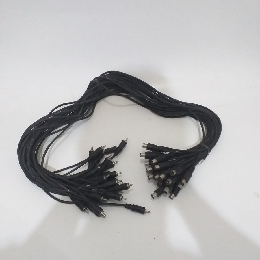 Kabel Audio male to male Rca Hitam Panjang 1 meter Harga Obral oke