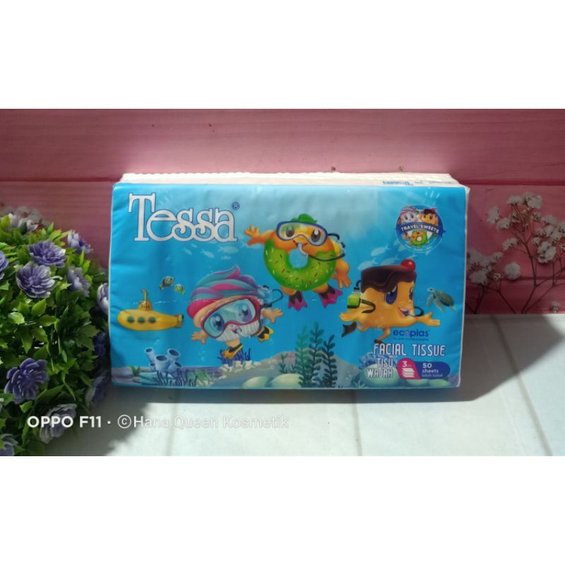 TESSA Facial Tissue 50 Sheets 3 ply.