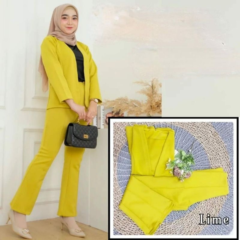 NABILA SET BLAZER SCUBA