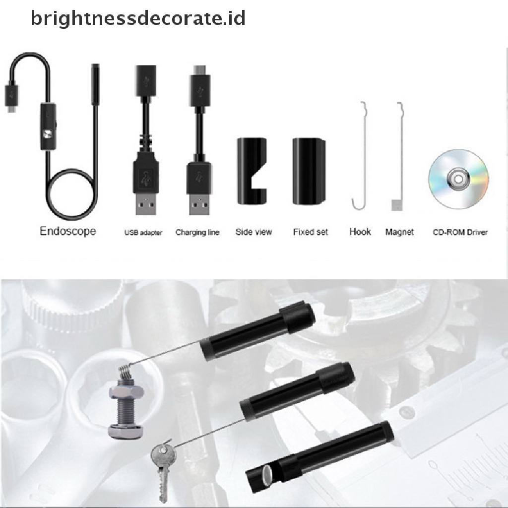[Birth] 3in1 USB Type-C Endoscope Inspection Borescope Lensa 5.5 /7/8mm HD Kamera IP68 [ID]