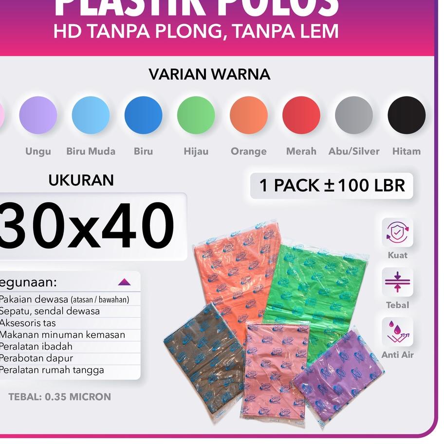 Terlaku.. Kantong plastik tanpa plong polos 30x40/ Plastik packing/ Plastik olshop / Plastik tanpa p