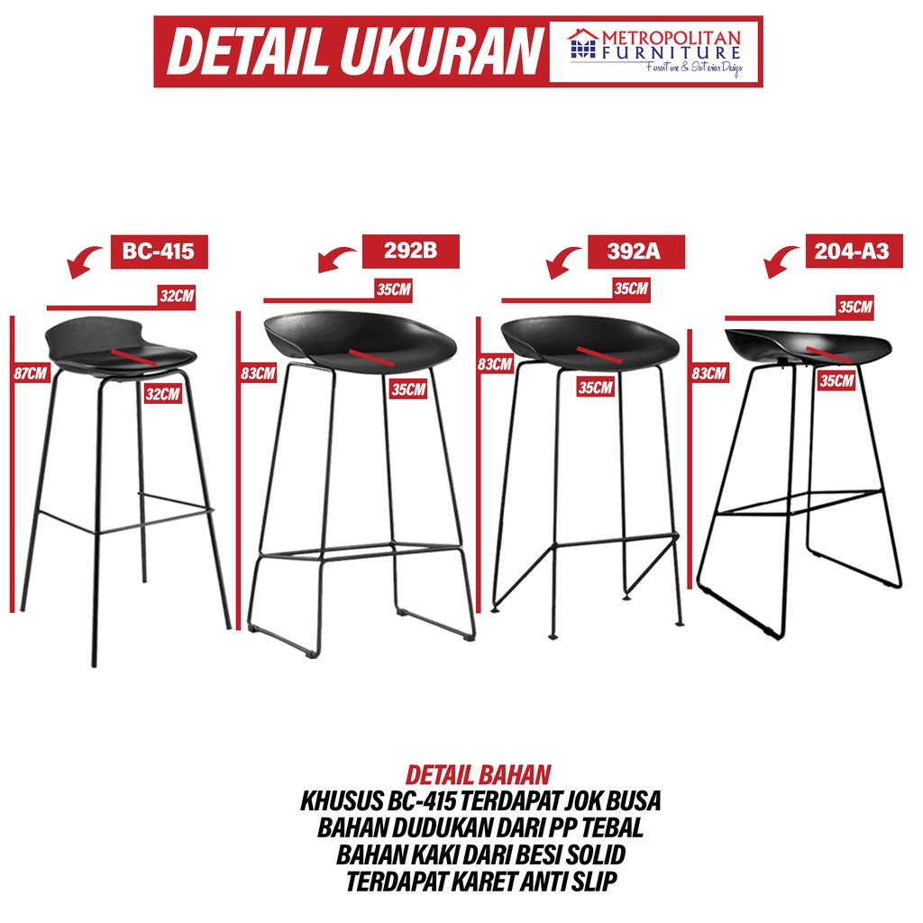 Kursi Bar Mee Do Minimalis Nordic Bar Stool Cafe Mini bar