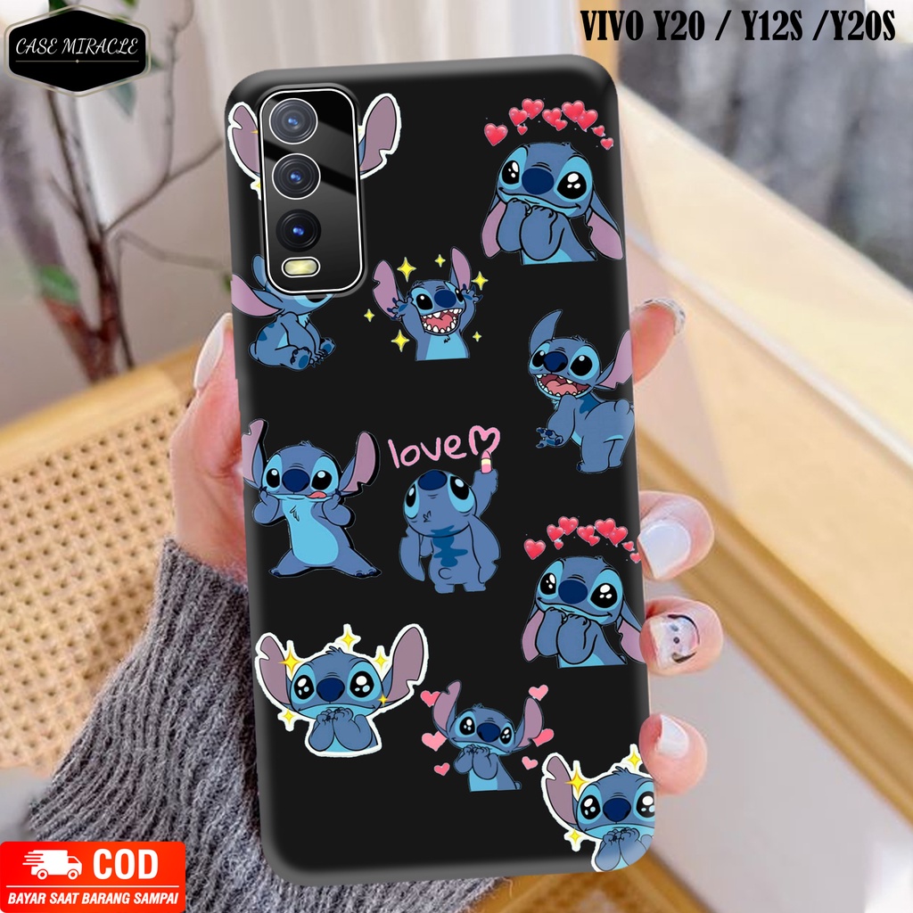 CM Case VIVO Y20 Y20S Y20SG Y12S  Softcase Lentur Warna Hitam Macaron Protector Lensa Kamera Kaca  [