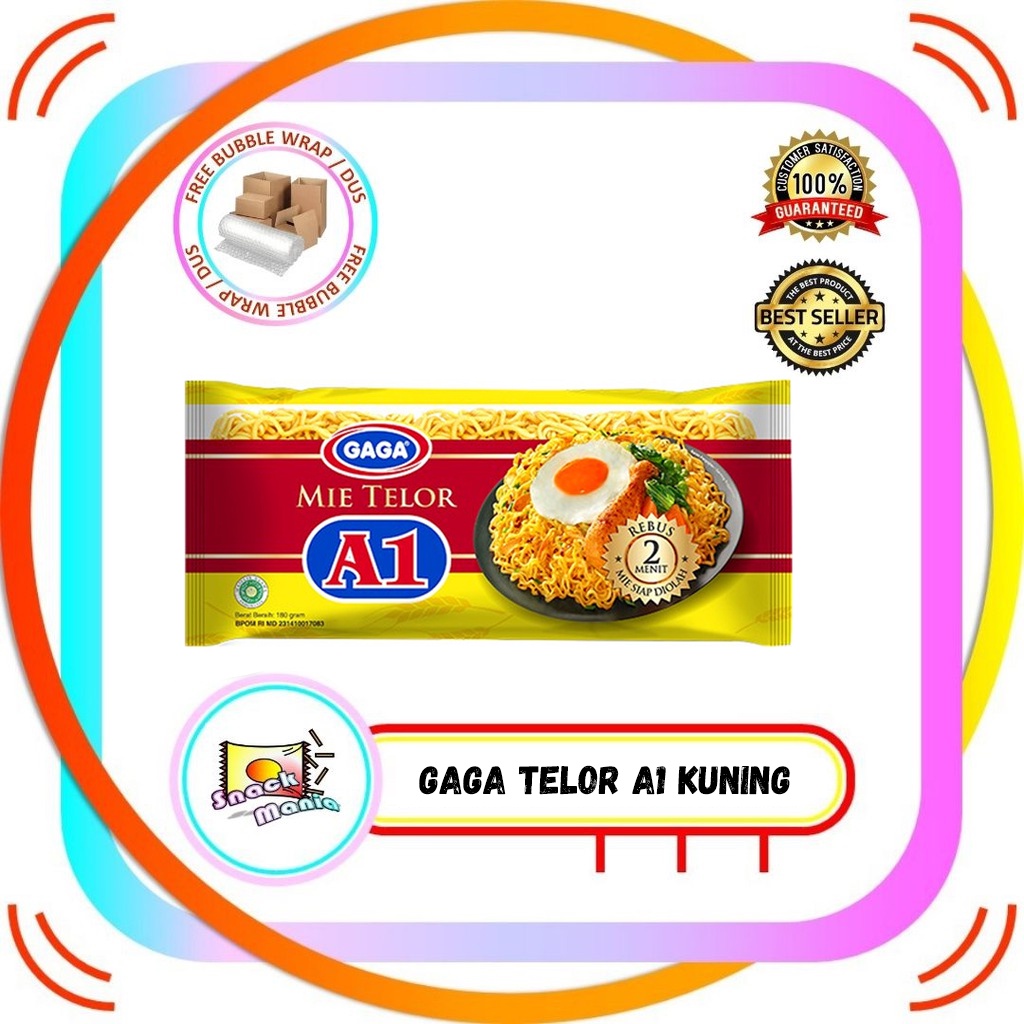 

Gaga Mie Telor A1 Kuning 180 gr Noodles Mi Telur