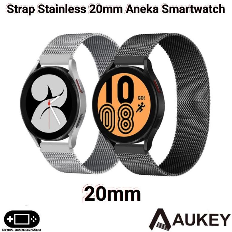 Strap Stainless Steel 20mm Aukey LS02 Fitness Tracker LS 02 Tali Jam Tangan Smartwatch 12