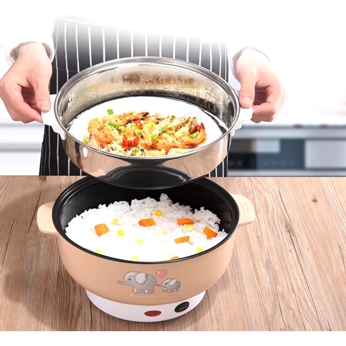 panci listrik Panci Elektrik Serbaguna Multi Fungsi Panci Listrik Fry Pan - 100328 - 100328BLUE(E6V8