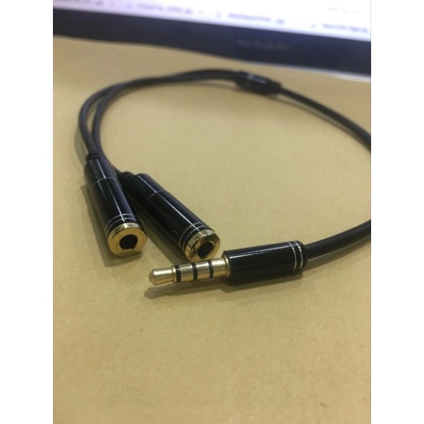 Kabel Spliter Audio1:2 Jack 3.5mm 1 Male to 2 Female