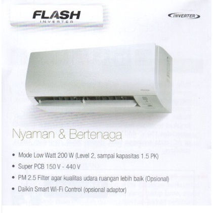 AC DAIKIN THAILAND 1,5 PK INVERTER ( UNIT ONLY )