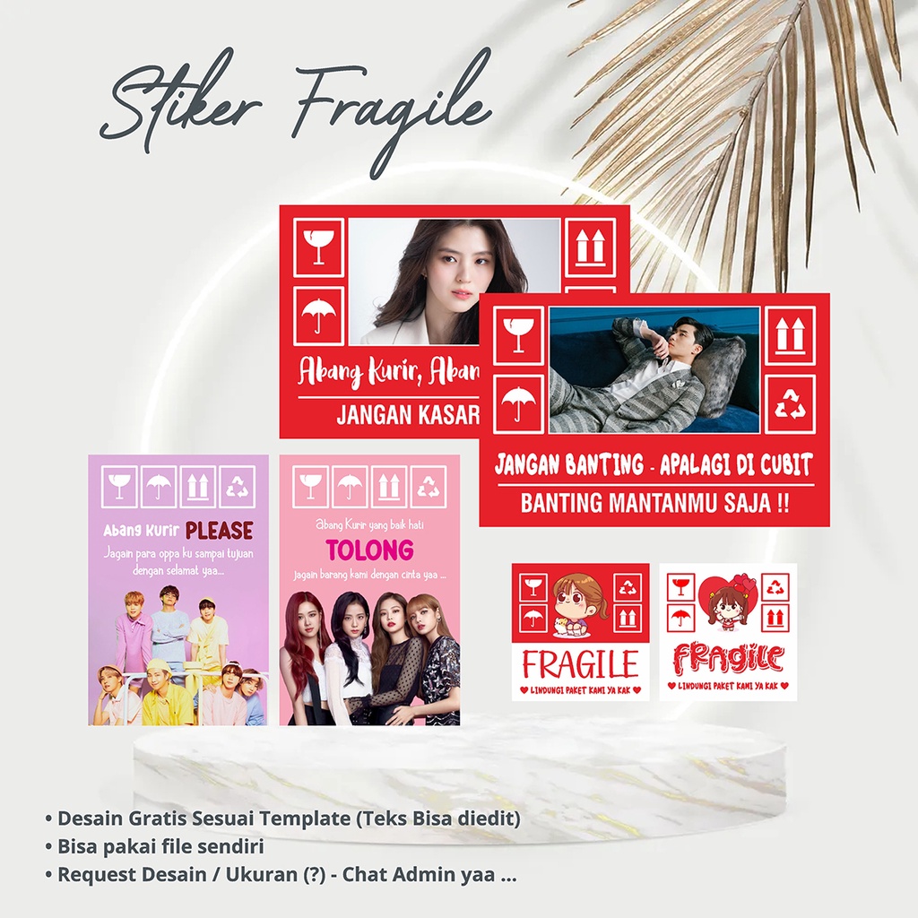 

STIKER FRAGILE / STIKER FRAGILE LUCU / FRAGILE KOREA / KOREA / BTS / BLACK PINK / STIKER PECAH BELAH / STIKER PENGIRIMAN