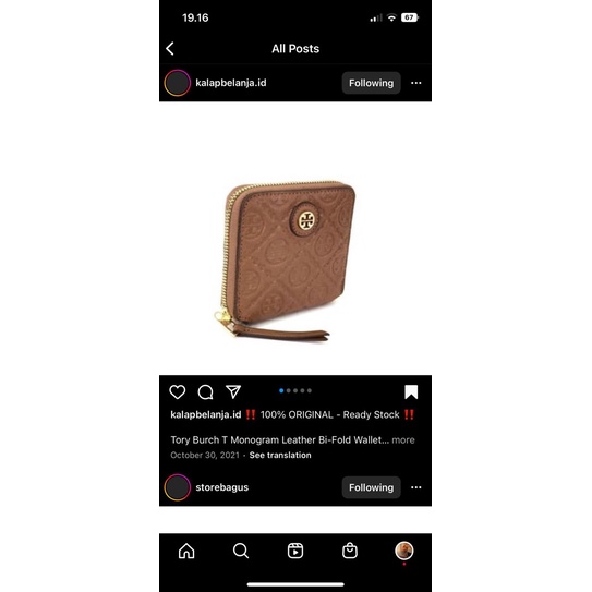 tory burch monogram mini wallet