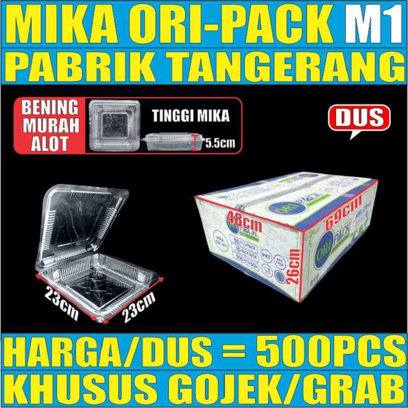 Mika Kue Per Dus Plastik Bening Uk M1 Box Jumbo Kotak Kemasan Bolu Besar Murah