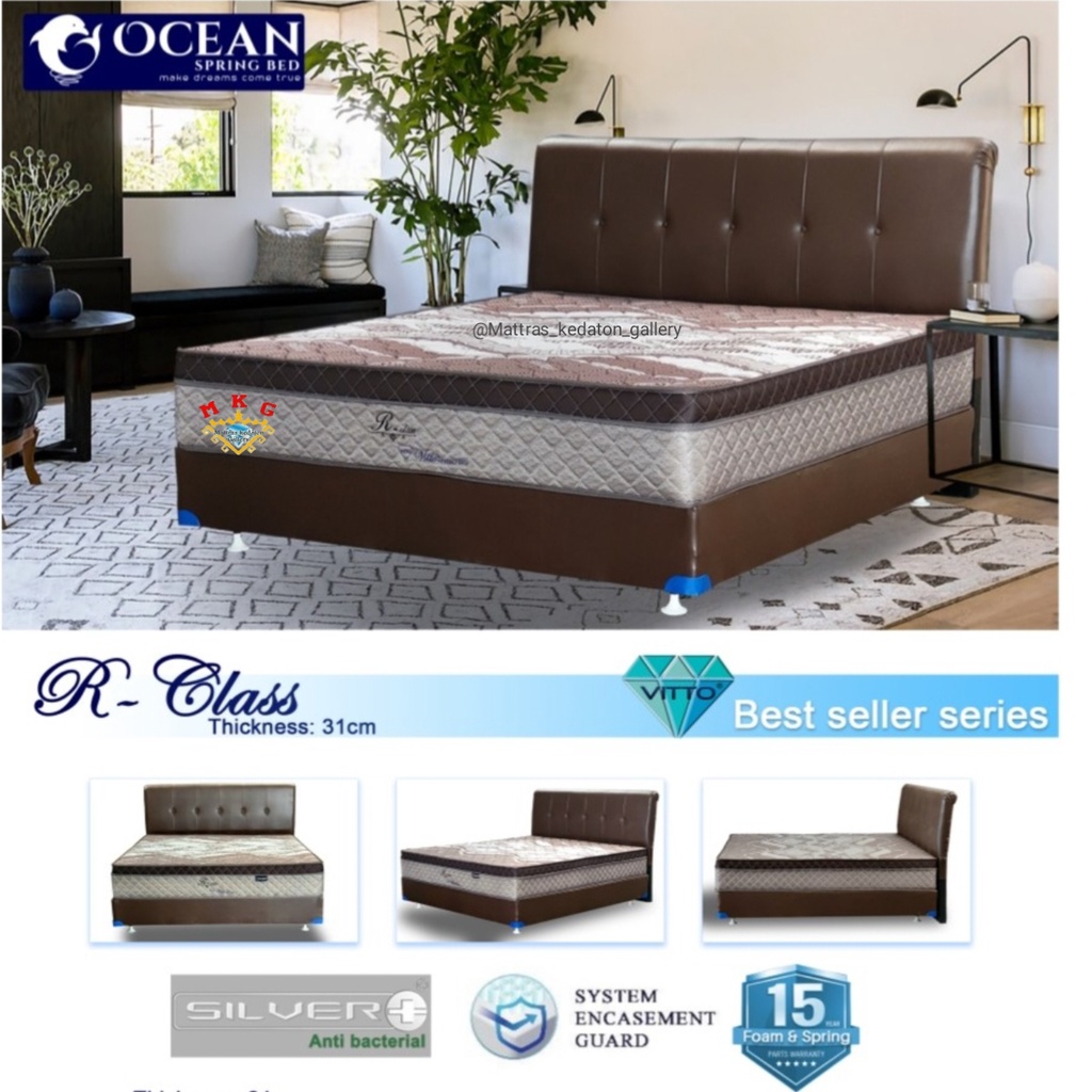 Ocean Springbed R Class Topper  - Kasur Springbed Matras Full Set