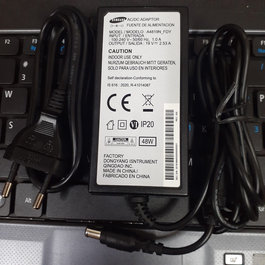 Adaptor Charger Monitor TV LCD LED Samsung 19V 2.53A 48W