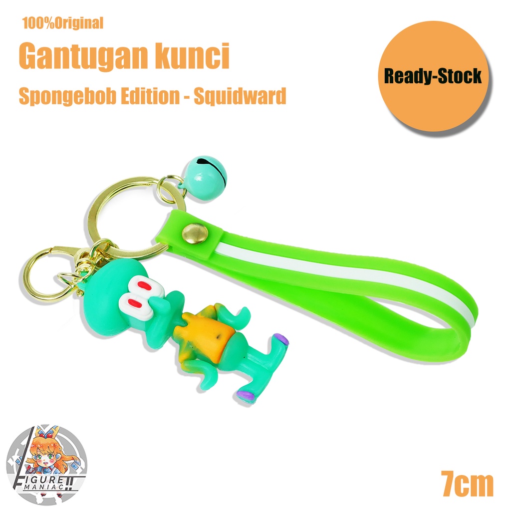 Gantungan Kunci - Spongebob 3D Edition 7 cm Premium Import Sponge bob Squidward Patrick Star Mr Krabs Gantungan Kunci Lucu Gantungan Kunci Cute