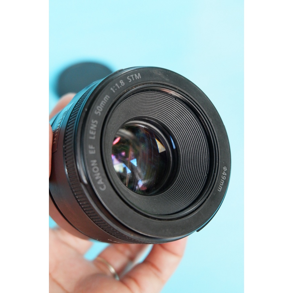 Lensa fix Canon EF 50mm F1.8 STM Bokeh termasuk adapter ke Mirrorless Canon EOSM
