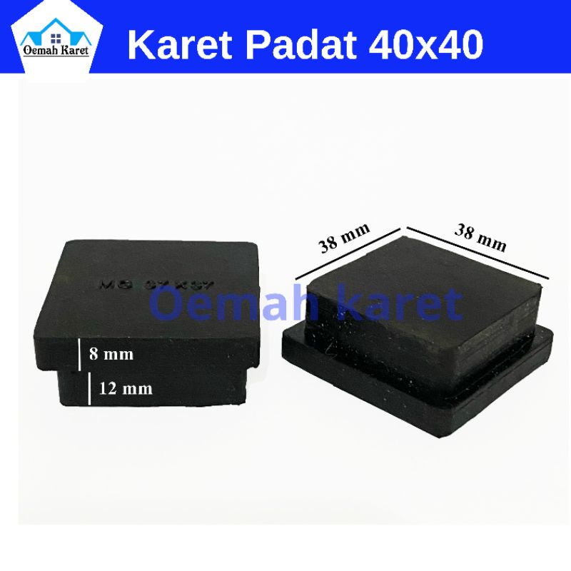 Karet Hollow Holo 4x4 cm Padat - 6PCS