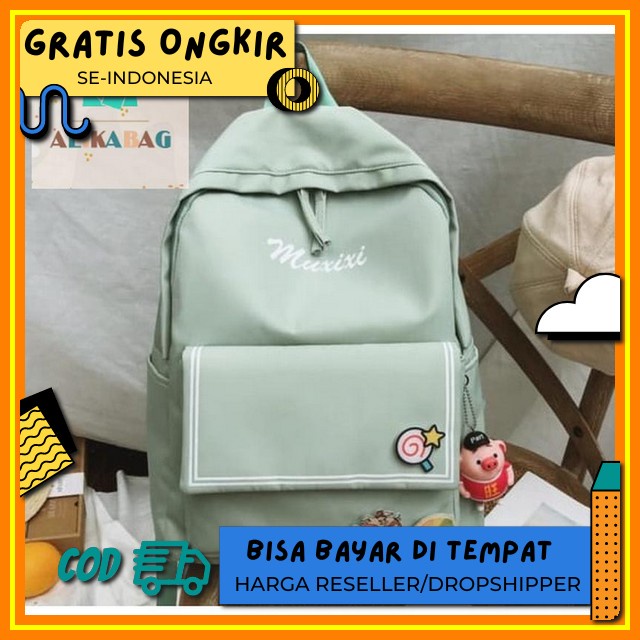 Jual Alika Bag - Tas Ransel Mini Wanita Gambar Bunga Kasual Tas