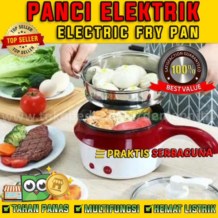 panci listrik PANCI LISTRIK UNTUK MASAK MIE PANCI ELEKTRIK LAPIS KERAMIK FRY PAN(D1V3) Panci Listrik