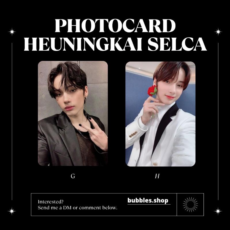 PHOTOCARD UNOFFICIAL HEUNINGKAI TXT SELCA