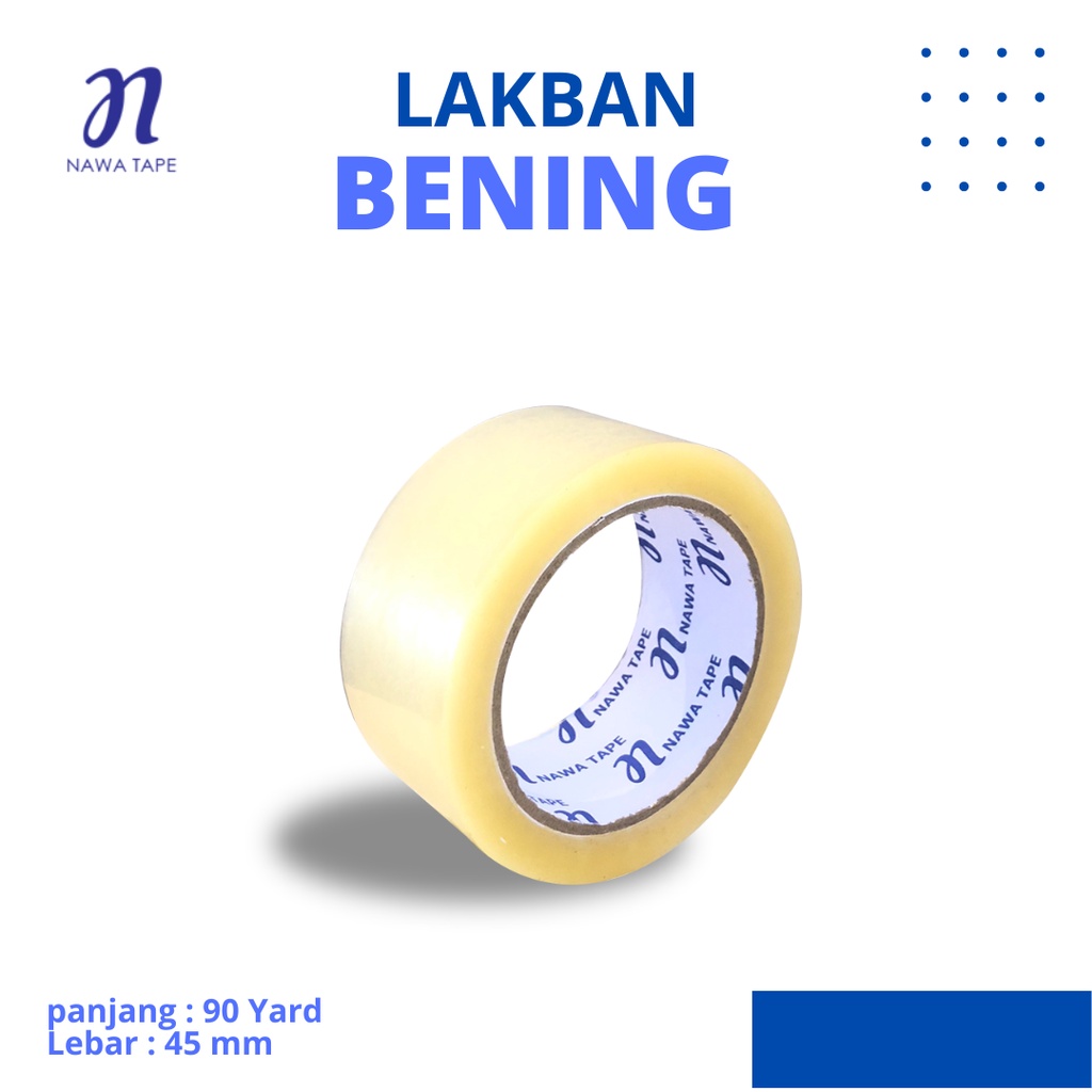 

Lakban Bening Super Lengket Nawa Tape 45mm x 90 yard