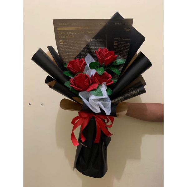 buket bunga mawar / buket mawar/ buket bunga artificial