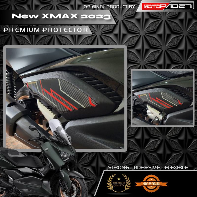 Stiker resin Footstep Yamaha XMAX New sticker timbul premium cover pijakan kaki Yamaha XMAX 2023 New