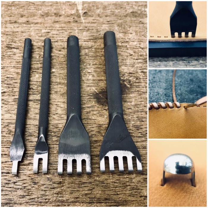 

NEW OKA Factory - 3mm Thonging Chisels Pricking - MADE IN JAPAN - 2 Prong