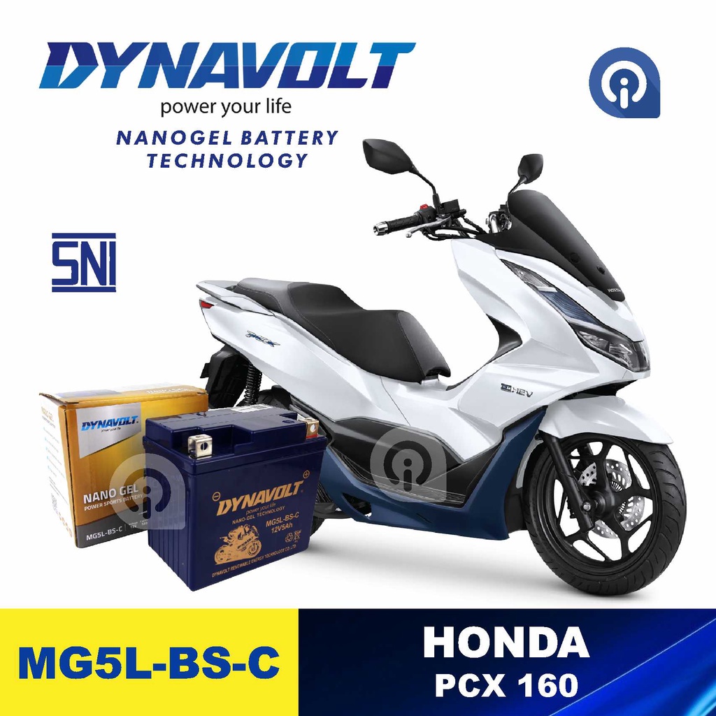 Jual Accu Aki Motor HONDA PCX 160 ORIGINAL DYNAVOLT MG5L-BS-C | Shopee