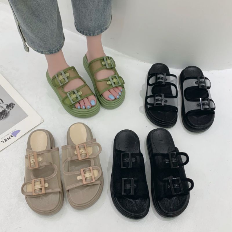 [COD] 0399 Double Strap Buckle Sandals CNK