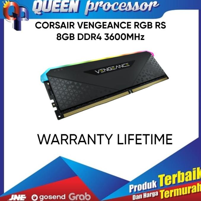 RAM 8GB DDR4 3600MHz C18 CORSAIR VENGEANCE RGB RS MEMORY MEMORI