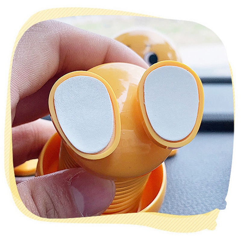 Random 4PC Mobil Lucu Emoji Goyang Kepala Boneka Emoticon Pack Spring Doll Lucu Interior Mobil Smiley Face Mata Air Menari Mainan Mobil Ornamen Lucu Mobil Dashboard Decor Aksesoris Mobil