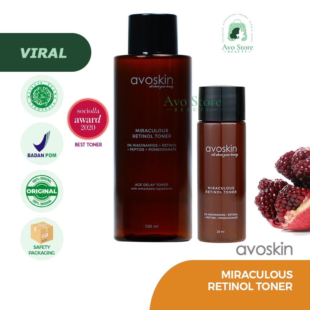 Avoskin RETINOL TONER 100ml/20ml / Anti Aging Avoskin