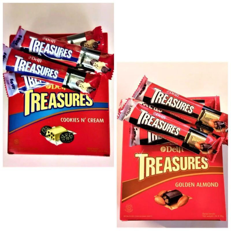 

DELFI TREASURE | COKLAT DELFI TREASURE Almond | COKLAT DELFI TREASURE cream cookies 36gr