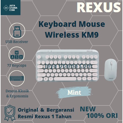 Rexus Keyboard Mouse Wireless KM9 Combo Original